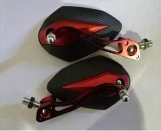 Red Aluminium Mirrors includes - big boy parts,big boy scooter parts ...