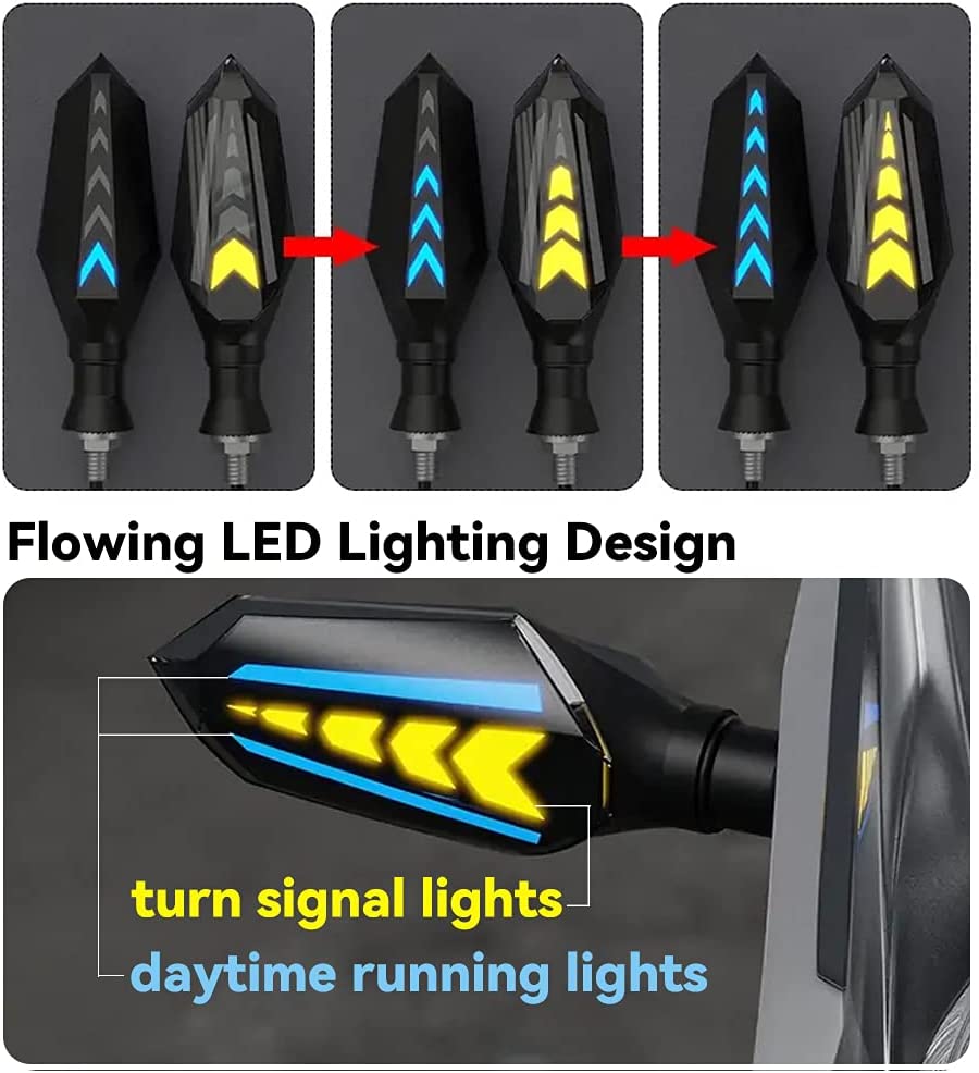 Motorcycle Indicators Flowing Turn Signal, Daylight Running Lights