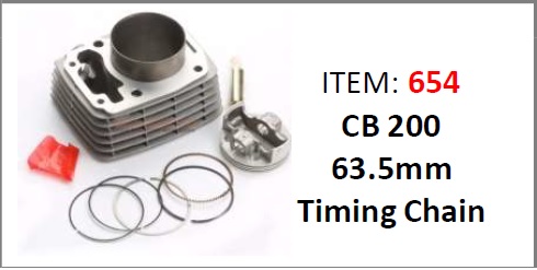 Motorcycle Piston And Sleeve Kit CB 200cc